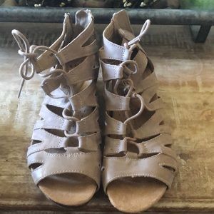 ****Never Worn**** Earth Lace Sandals
